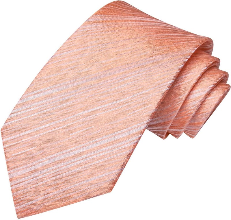 Dubulle Mens Paisley Striped Tie and Handkerchief Cufflinks Tie Set for Men Wedding Business Formal - Image 2